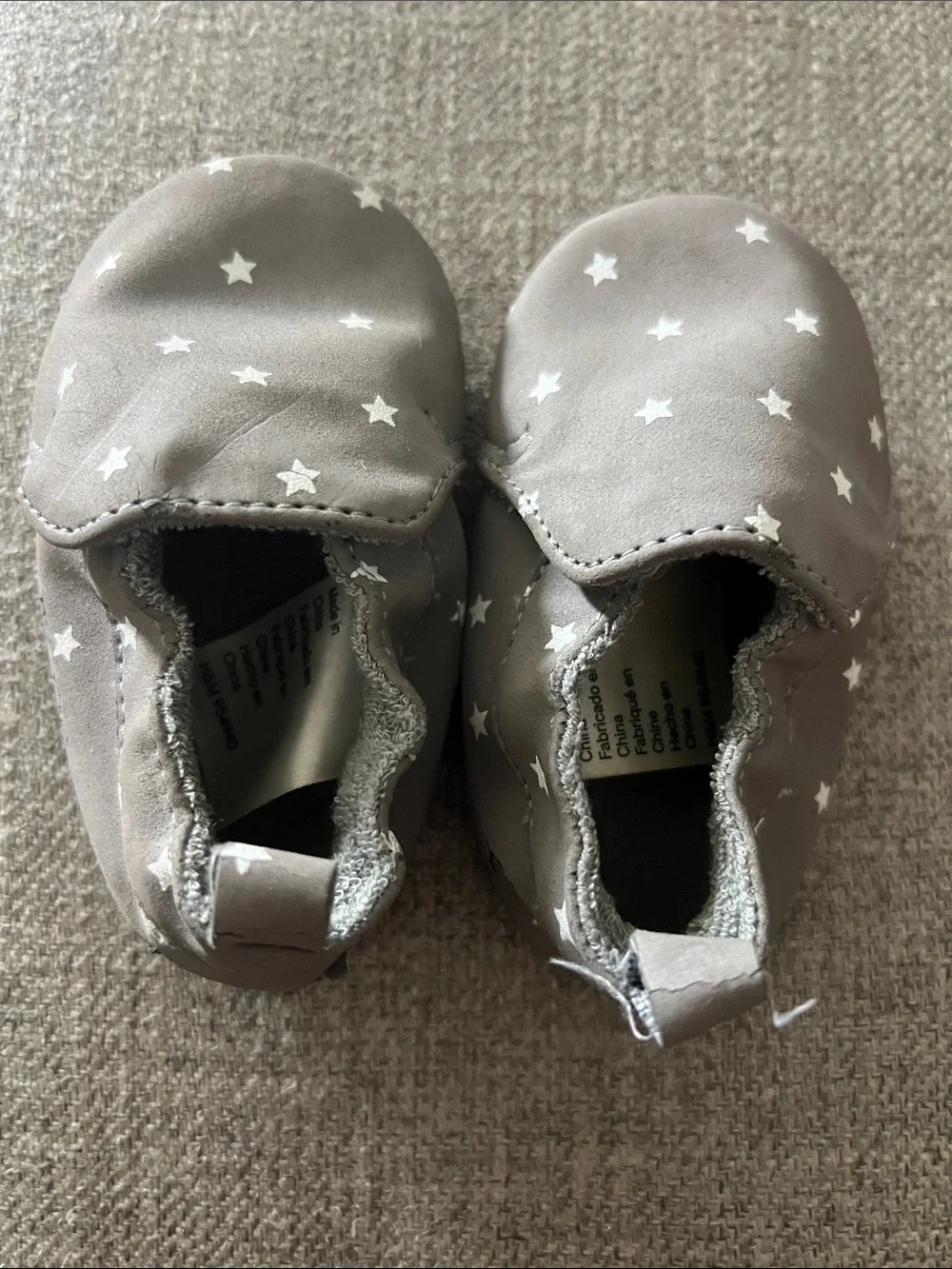 Baby Star Slip-On Soft Sole Shoes - Gray